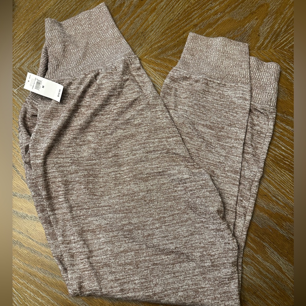 GAP Ribbed Softspun Joggers Knit Sweater in Heathered Brown women’s medium NWT